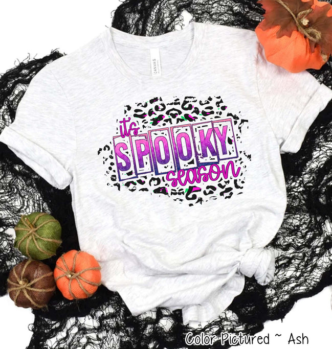 Spooky Season Leopard Halloween Tee