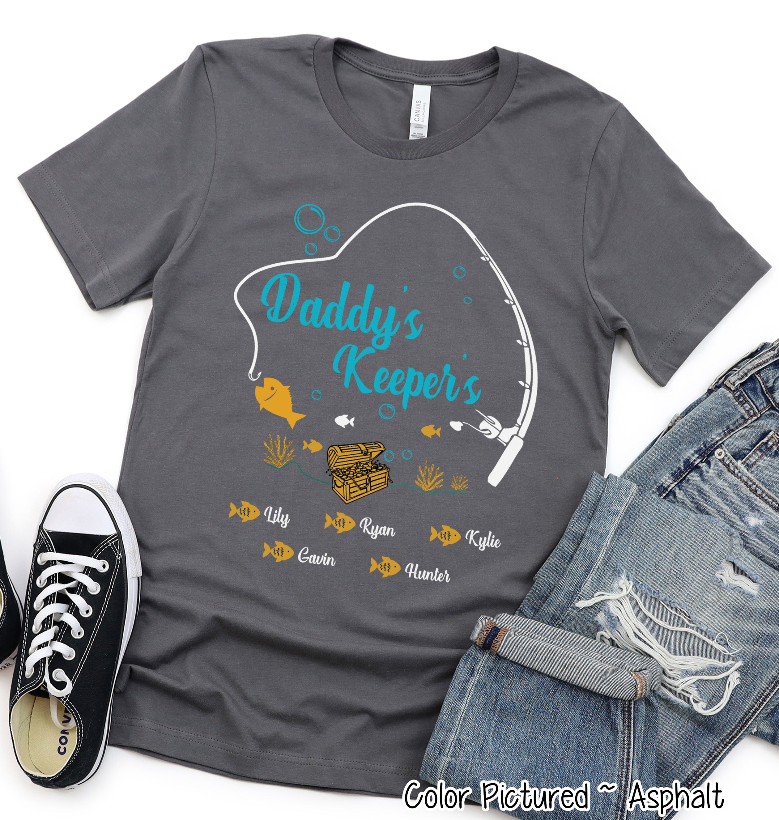Custom Dad-Father-Papa-Grandpa Keeper Fish Tee