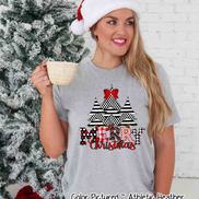 Black Polka Dot Merry Christmas Tee