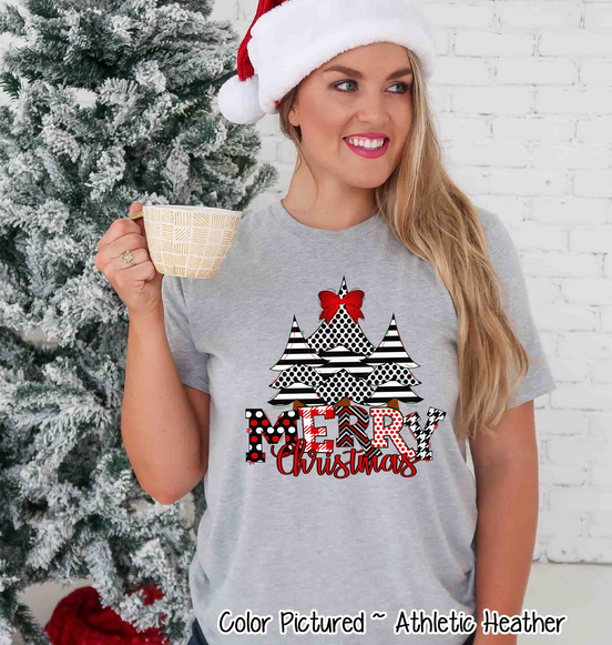 Black Polka Dot Merry Christmas Tee