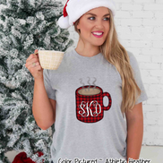 Monogrammed Christmas Mug Tee