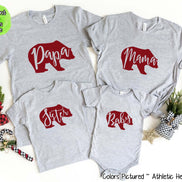 Personalized Family Matching Group Bear Christmas Tee