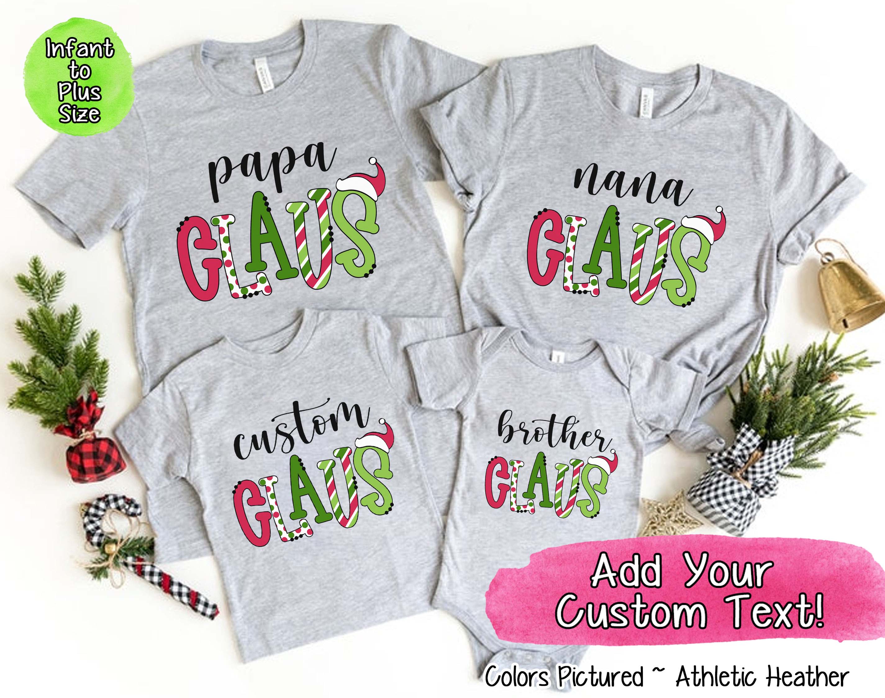 Personalized Family Matching Group Clause Christmas Tee
