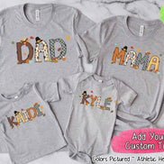 Personalized Thanksgiving Name Family Matching Tee