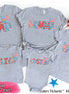 Patriotic Red White Blue Custom Family Matching Name Tee