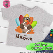 Personalized Turkey with Football Tee