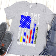 No One Fights Alone First Responder Tee