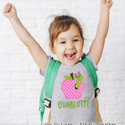 Personalized Pink Apple with Worm Tee