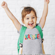 Personalized Doodle School Supplies Name Tee