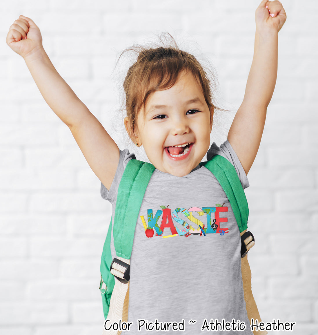Personalized Doodle School Supplies Name Tee