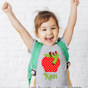Personalized Red Apple with Worm Tee