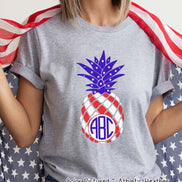 Patriotic Pinapple Monogram Tee