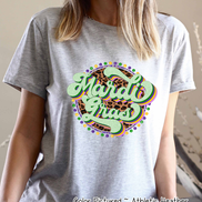 Retro Leopard Mardi Gras Tee