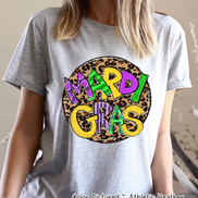 Leopard Mardi Gras Tee