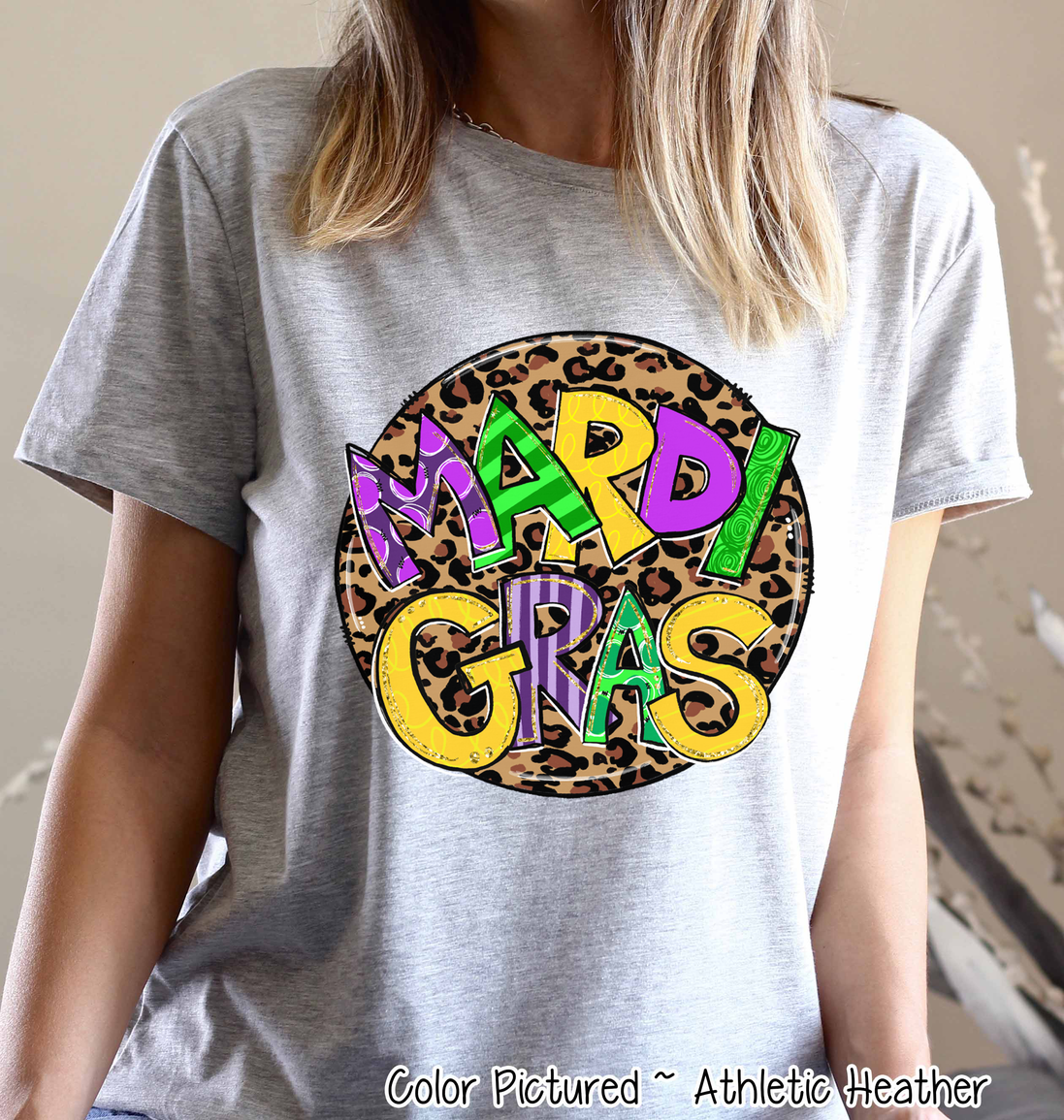 Leopard Mardi Gras Tee