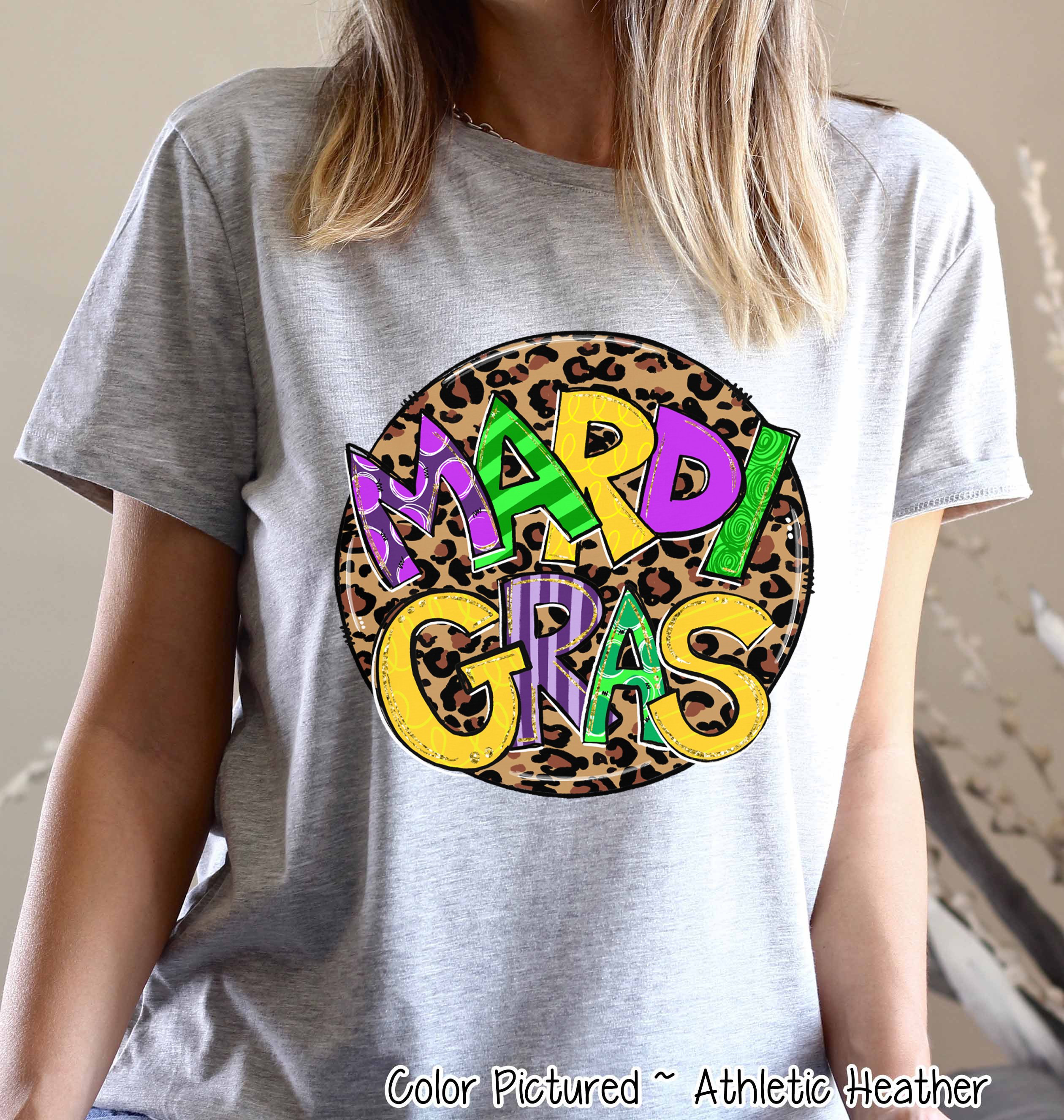 Leopard Mardi Gras Tee