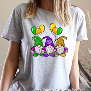 Monogram Gnomes Mardi Gras Tee