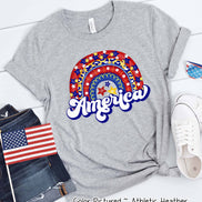 America Rainbow Tee