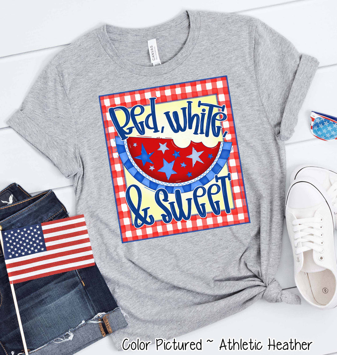 Red White & Sweet Watermelon Patriotic Tee