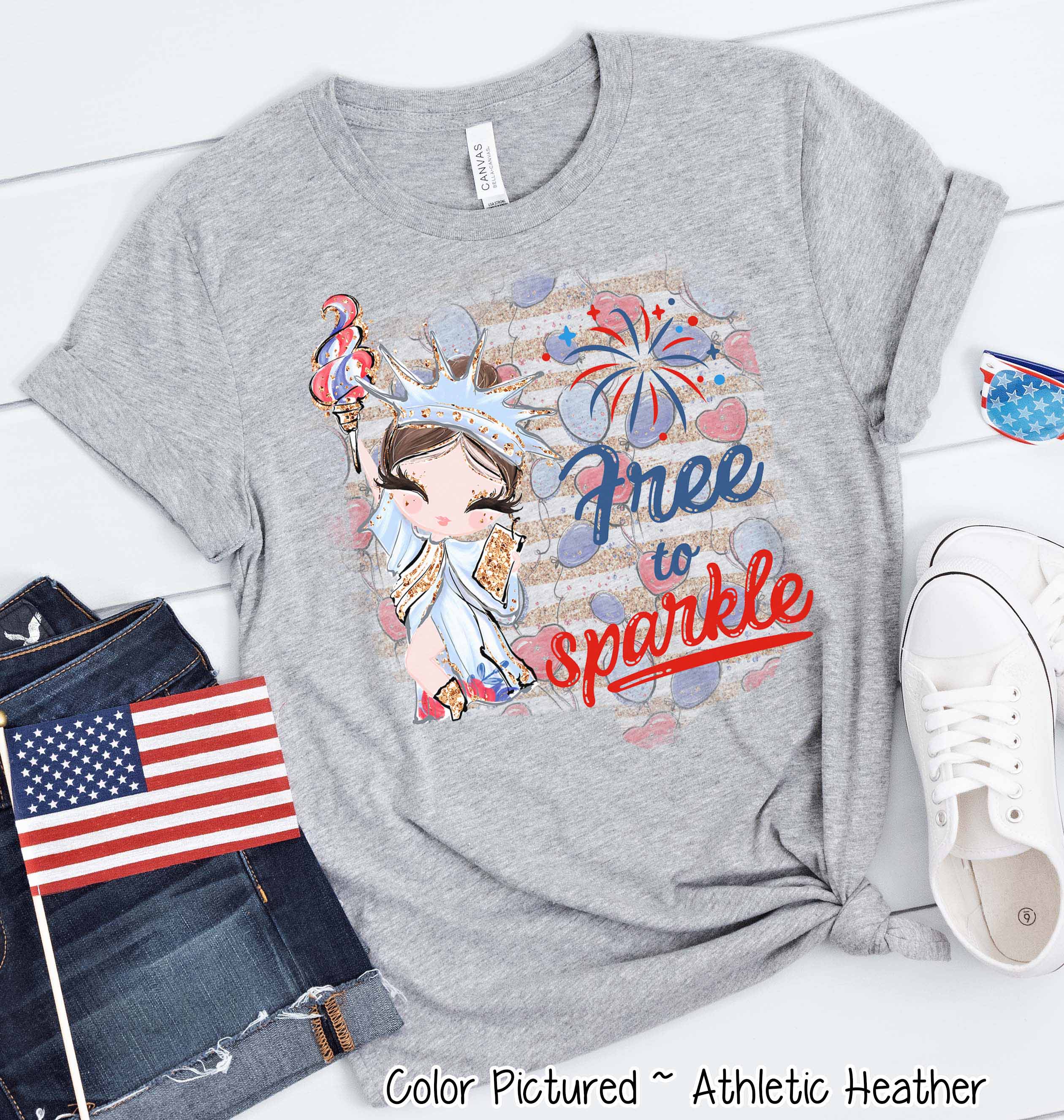 Free To Sparkle Patriotic Tee