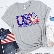 USA Land of the Free Patriotic Tee