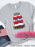 Patriotic Mason Jar Monogram Tee