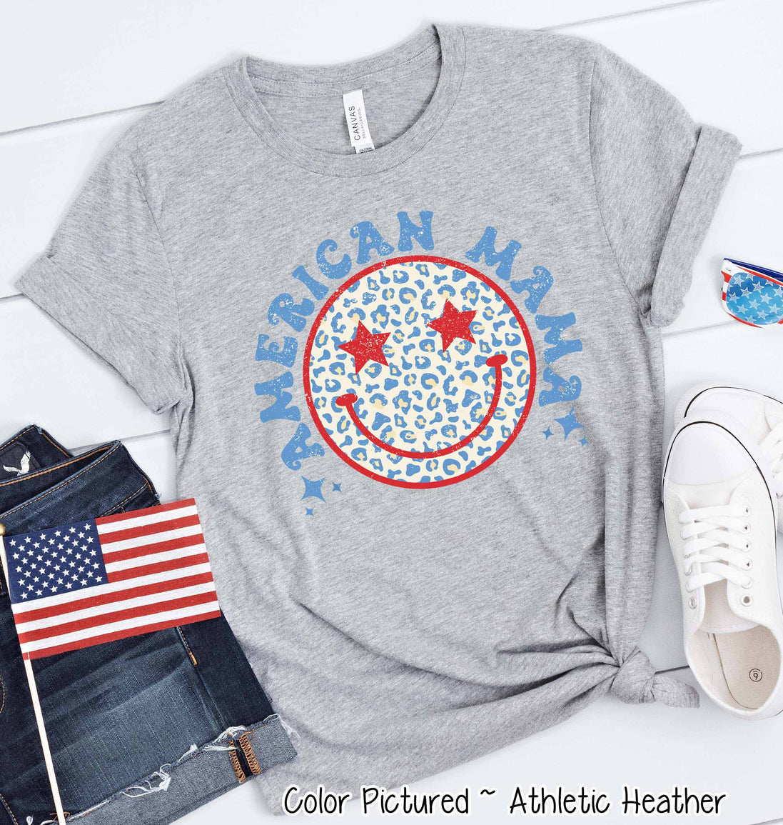 American Mama Grin Retro Tee