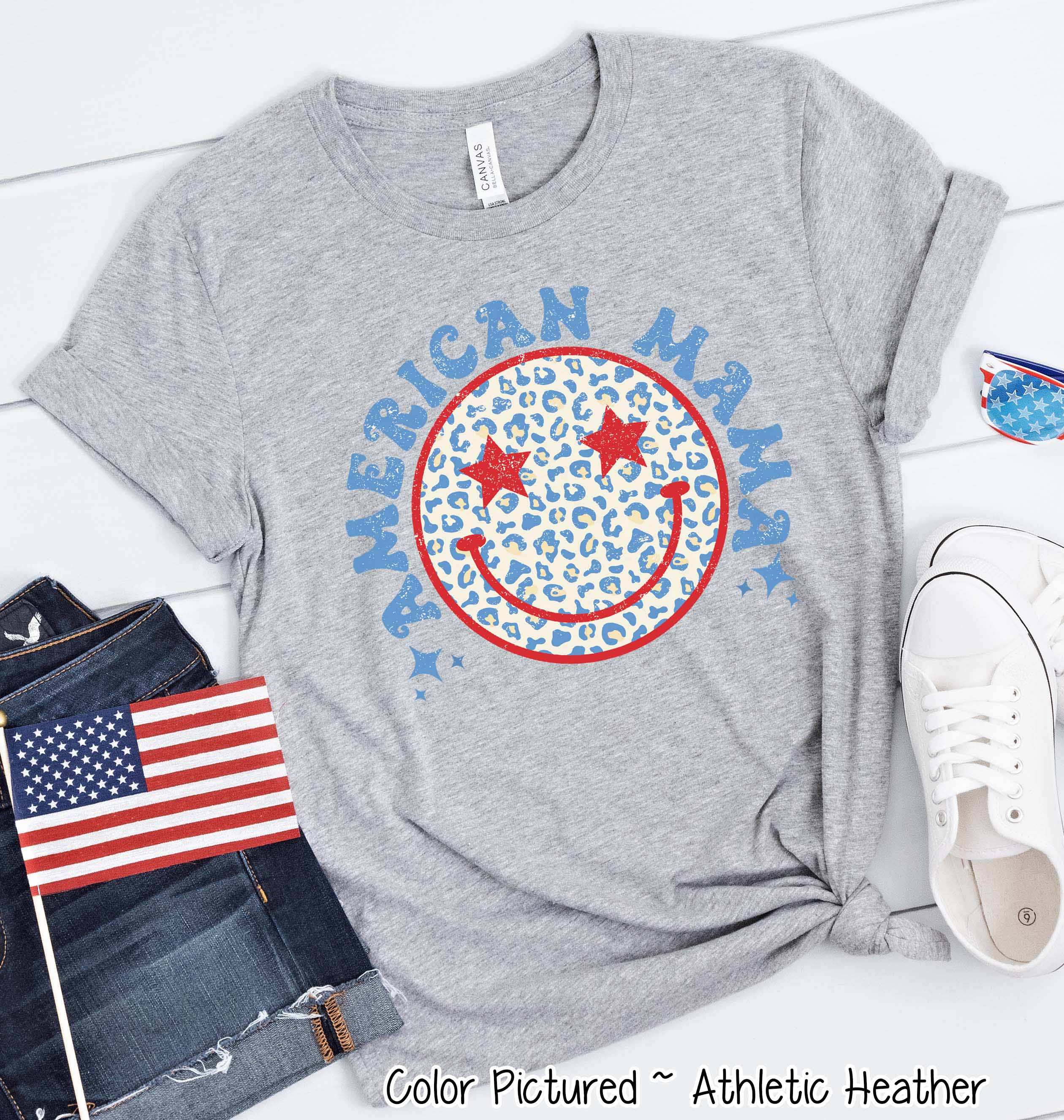 American Mama Grin Retro Tee