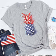 Pinapple Watercolor Patriotic Tee