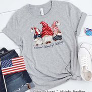Gnome Sweet Land of Liberty Patriotic Tee