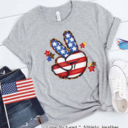 Peace Out Retro Patriotic Tee