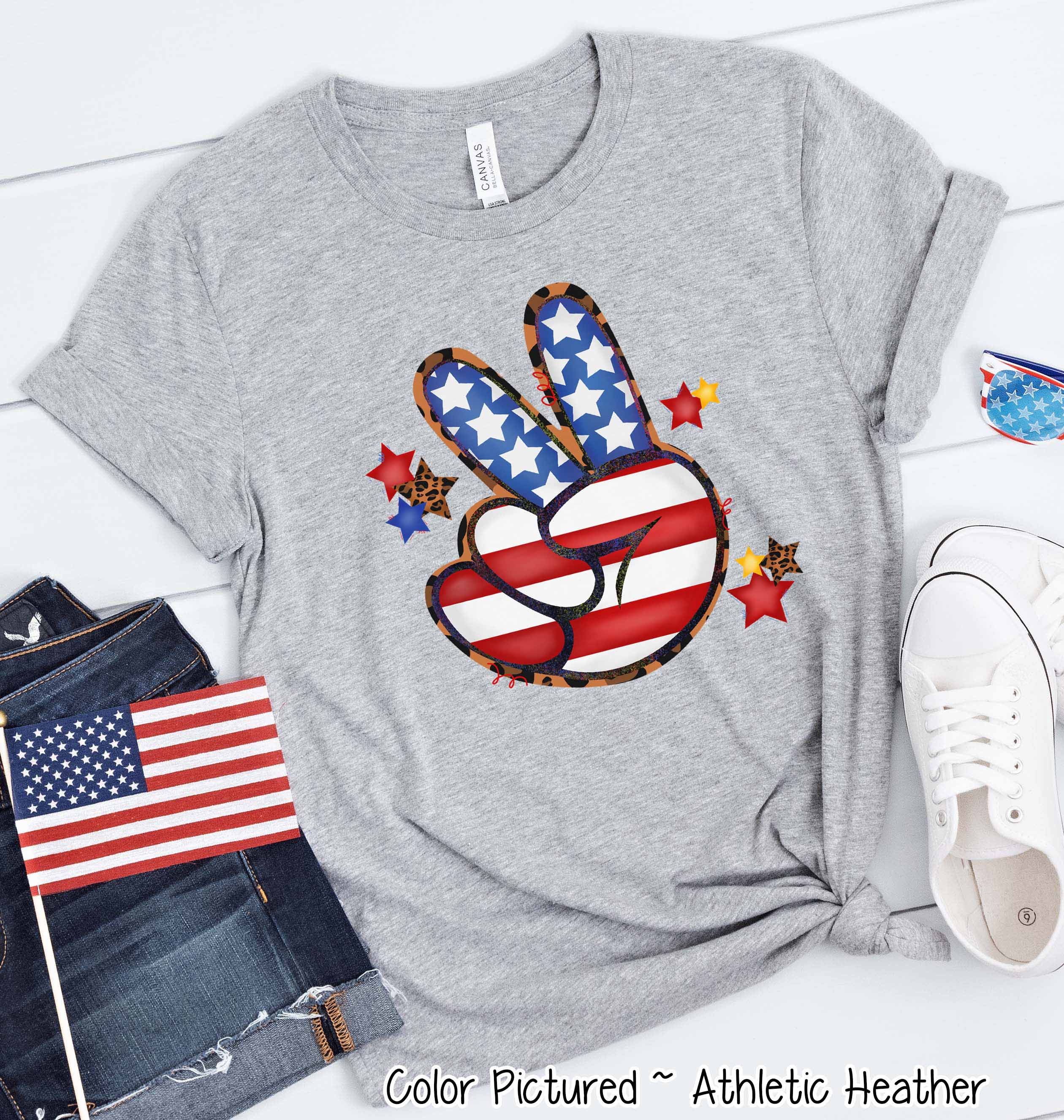 Peace Out Retro Patriotic Tee