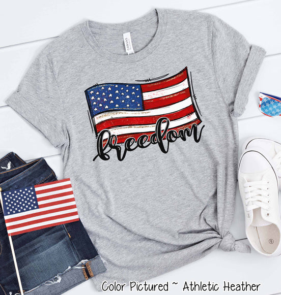 American Freedom Flag Patriotic Tee