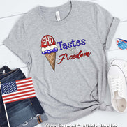 Tastes Like Freedom Ice Cream Monogram Tee