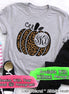Leopard Pumpkin Monogram Tee