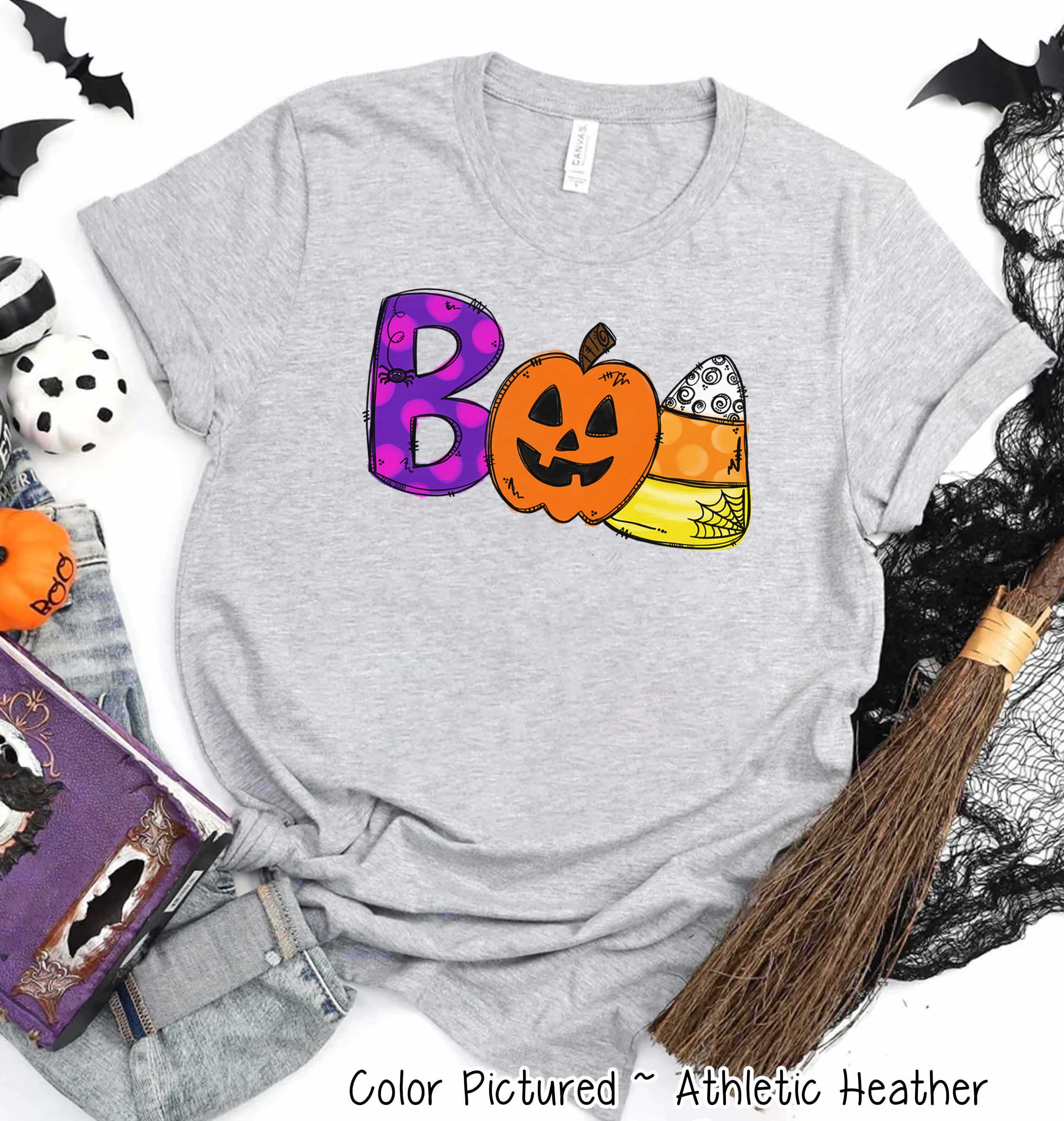Boo Pumpkin Doodle Halloween Tee