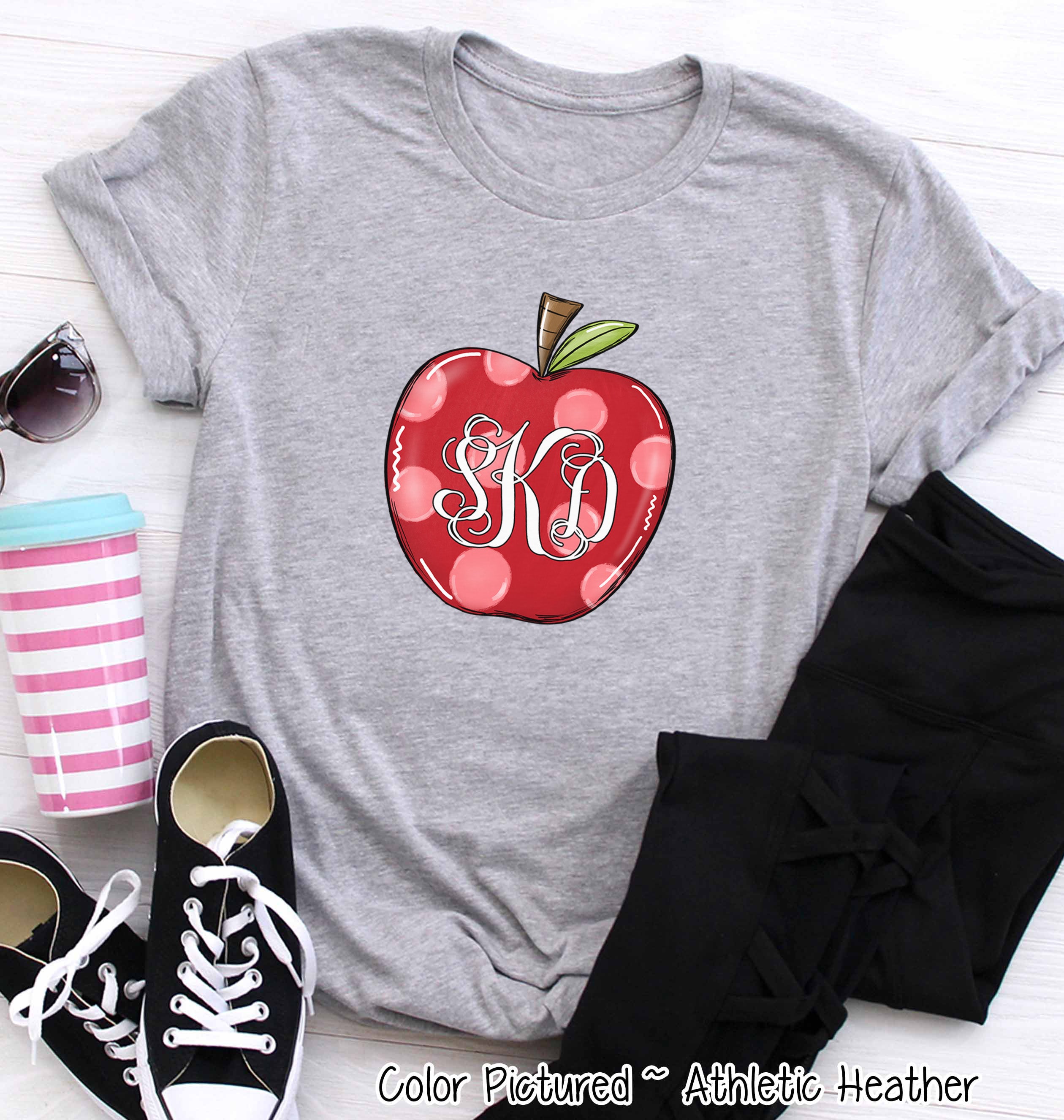 Monogram Red Dot Apple Tee