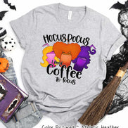 Hocus Pocus I Need Coffee to Focus Funny Halloween Tee
