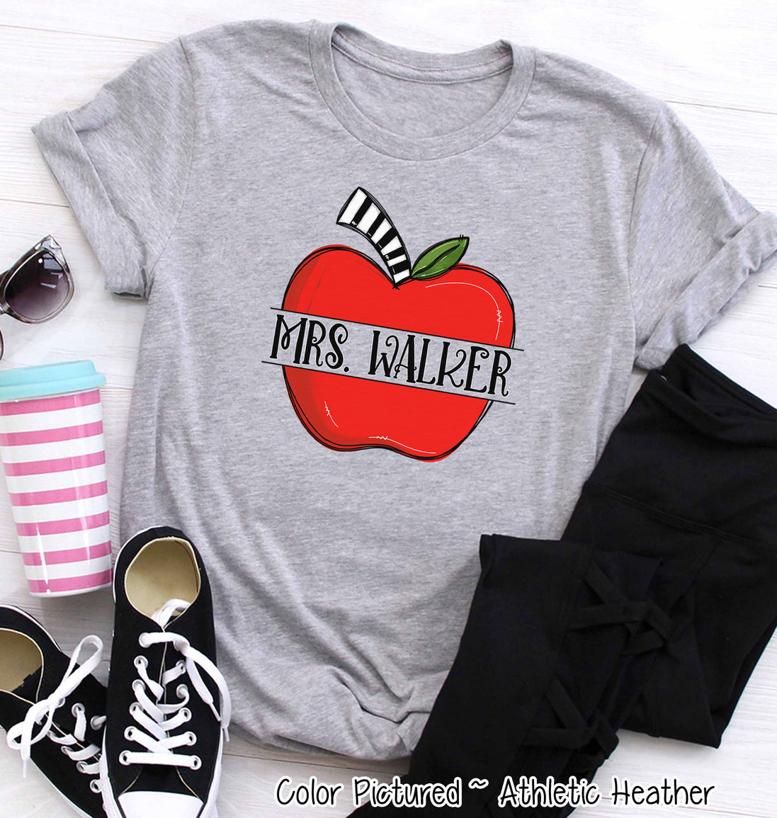 Personalized Red Apple Tee