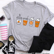 Pumpkin Spice Latte Drink Monogram Tee