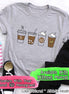 Fall Latte Drink Monogram Tee