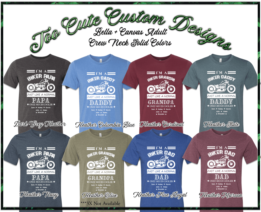 Custom Dad-Father-Papa-Grandpa Biker Tee