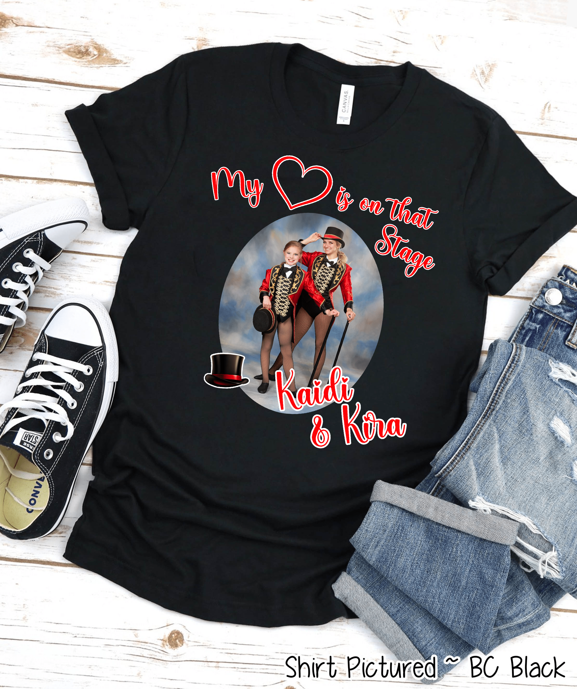 Personalized Dancer Recital Photo Shirt ~ My Heart is on that Stage - Too Cute Custom Designs