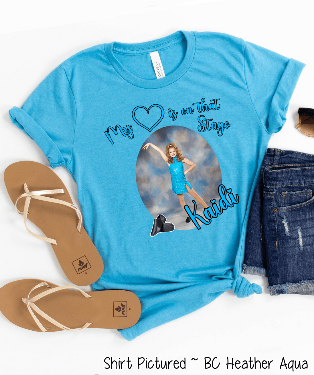 Personalized Dancer Recital Photo Shirt ~ My Heart is on that Stage - Too Cute Custom Designs