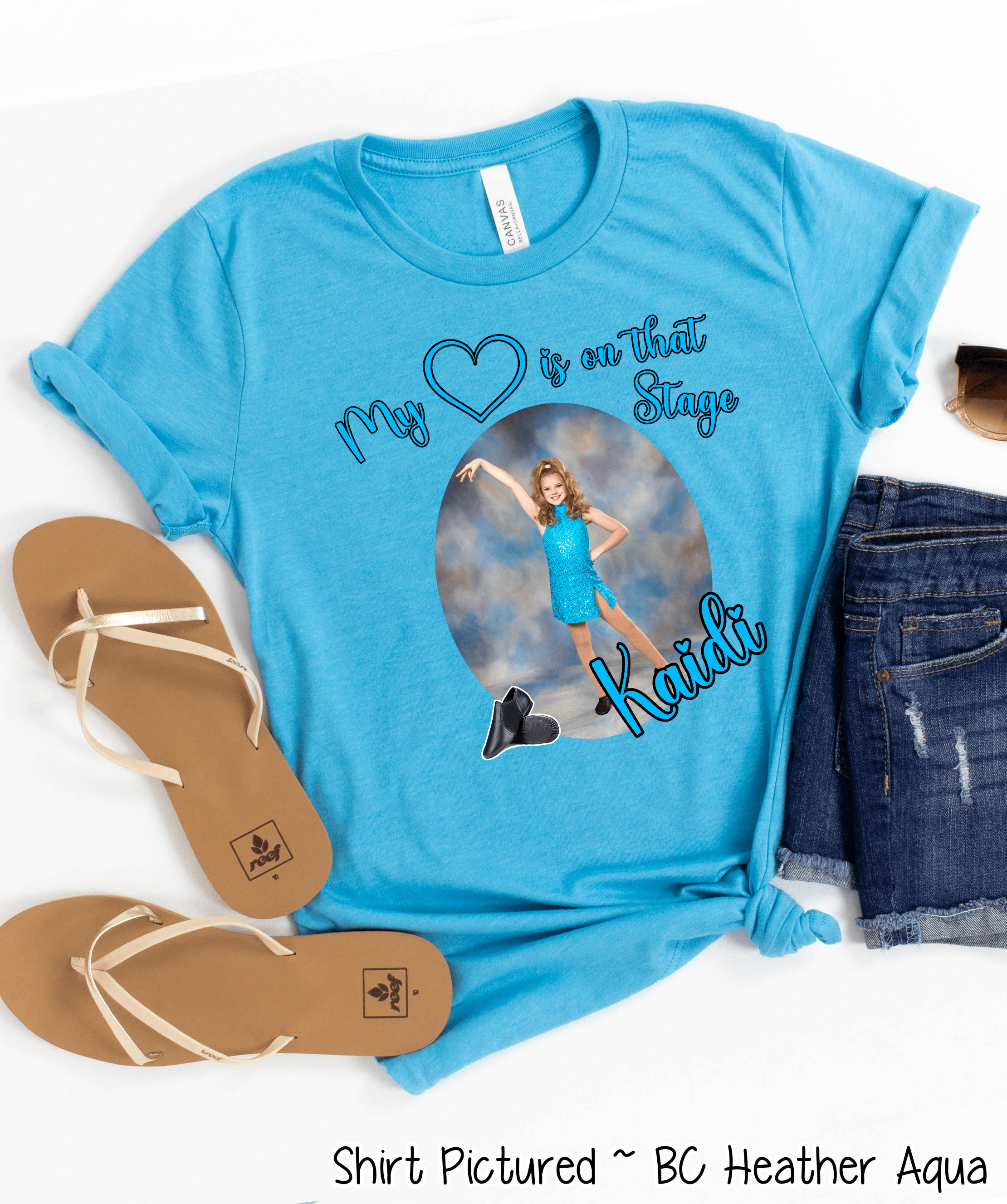 Personalized Dancer Recital Photo Shirt ~ My Heart is on that Stage - Too Cute Custom Designs