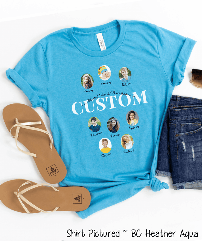 Personalized CUSTOM TEXT Photo Shirt ~ Individual Kids/Grandkids Photos & Names