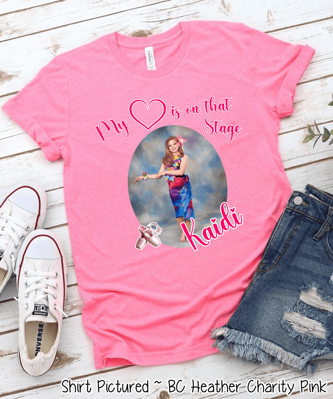 Personalized Dancer Recital Photo Shirt ~ My Heart is on that Stage - Too Cute Custom Designs