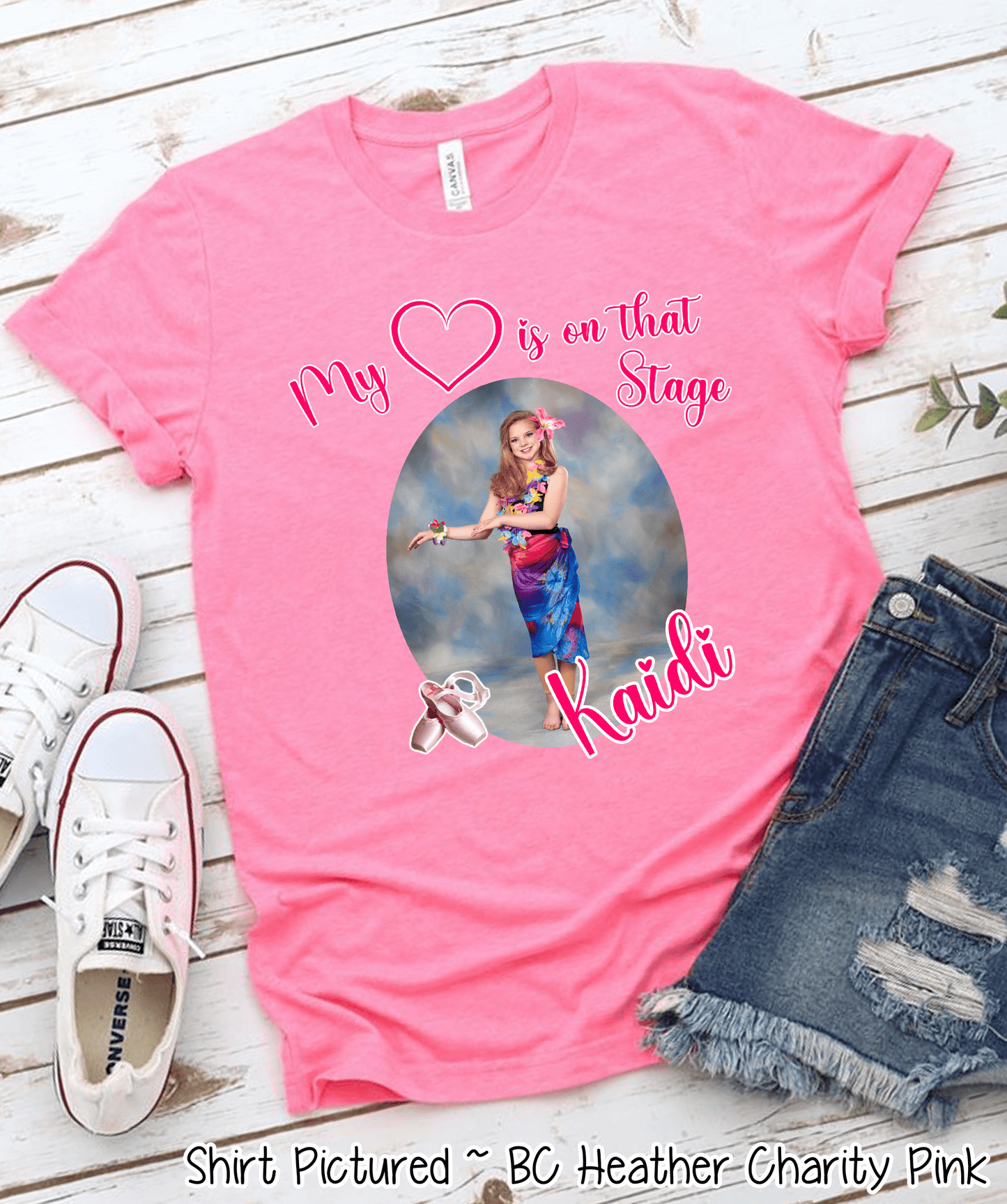 Personalized Dancer Recital Photo Shirt ~ My Heart is on that Stage - Too Cute Custom Designs