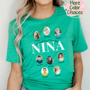 Personalized Nina Photo Shirt ~ Individual Grandkids Photos & Names