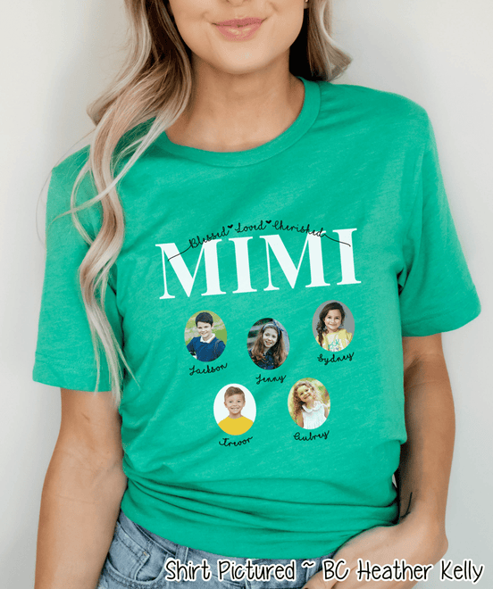 Personalized Mimi Photo Shirt ~ Individual Grandkids Photos & Names - Too Cute Custom Designs